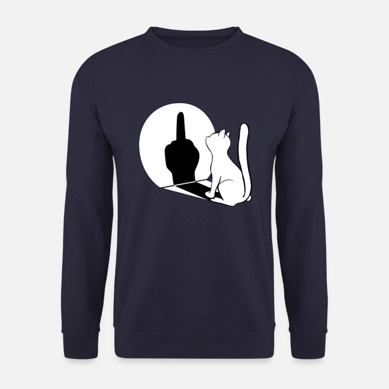 Mittelfinger Katzen Schatten - Unisex Pullover - Navy