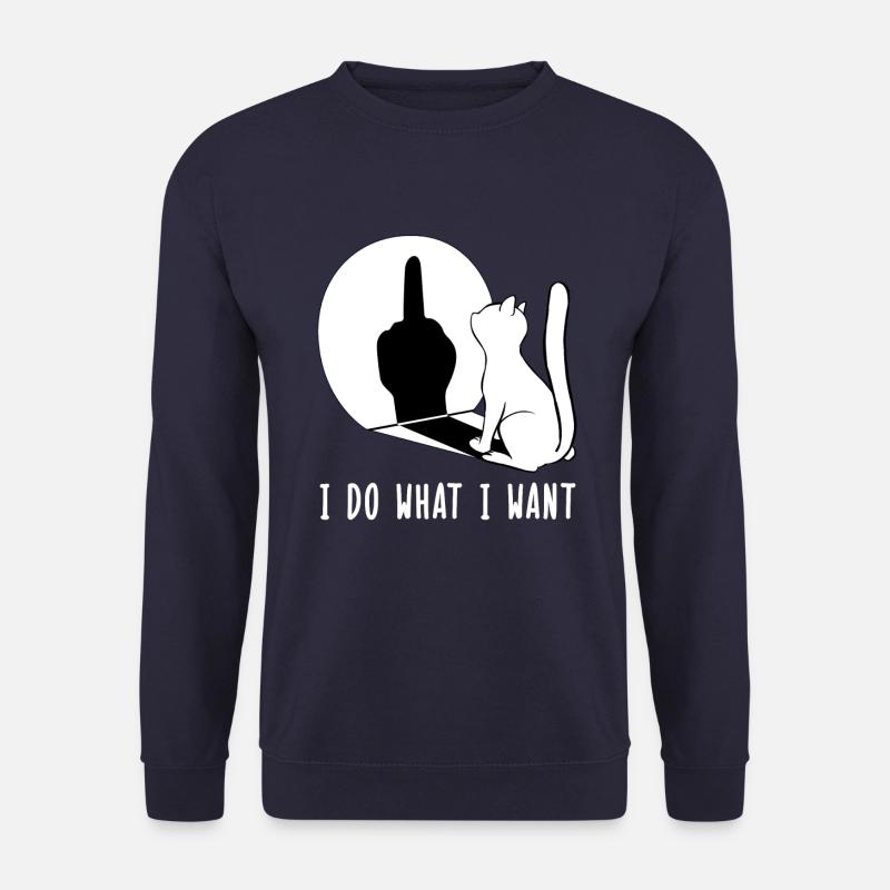 Katze I Do What I Want - Unisex Pullover - Navy