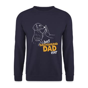 Le meilleur papa teckel de tous les temps Papa teckel - Sweat-shirt Unisexe - marine - Devant - Alina (178cm) & Michal (187cm)