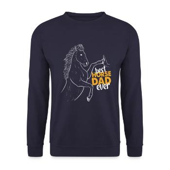 Best Horse Dad Ever Horse Dad - Unisex Sweatshirt - navy - Front - Alina (178cm) & Michal (187cm)