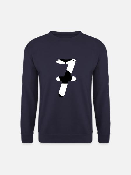 Fußball 7 Jahre alt Jungen 7. Geburtstag Spieler - Unisex Pullover - Navy