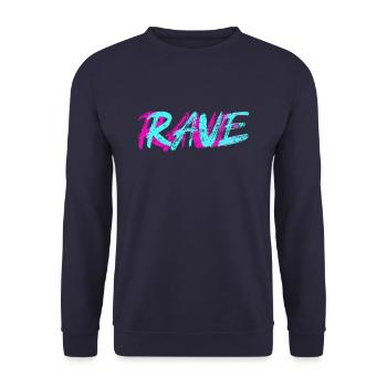 Rave - Unisex Pullover - Navy - Vorne - Alina (178cm) & Michal (187cm)
