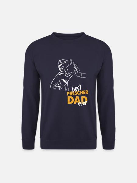Best Pinscher Dad Ever Doberman Papa Pinscher - Unisex Pullover - Navy