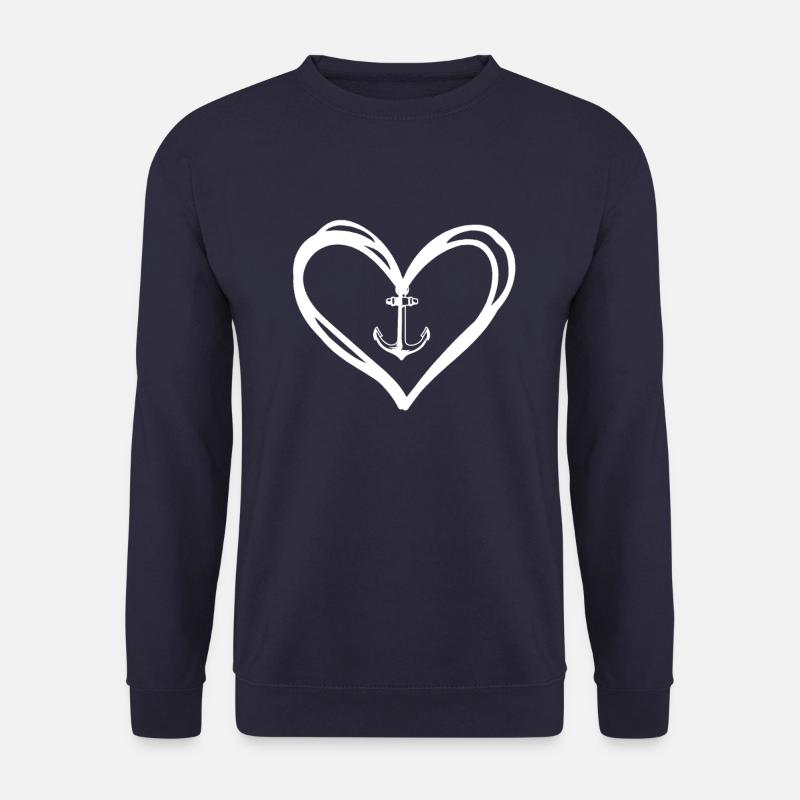 Anker Herz Moin - Unisex Pullover - Navy