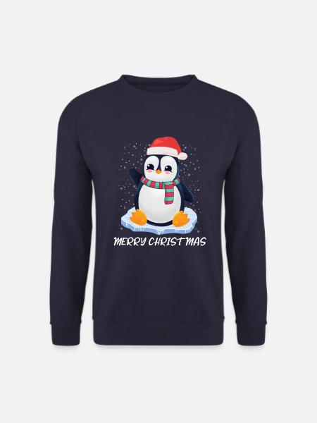 Pinguin Merry Christmas - Unisex Pullover - Navy