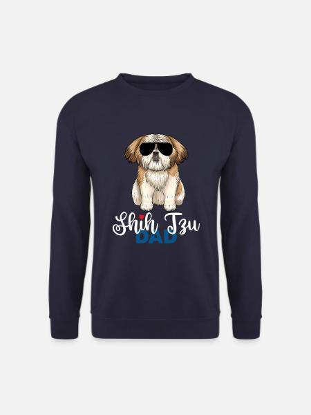 Shih Tzu Dad Shih Tzu Papa - Unisex Pullover - Navy