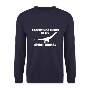 Argentinosaurus is my spirit animal - Unisex Pullover - Navy - Vorne - Alina (178cm) & Michal (187cm)