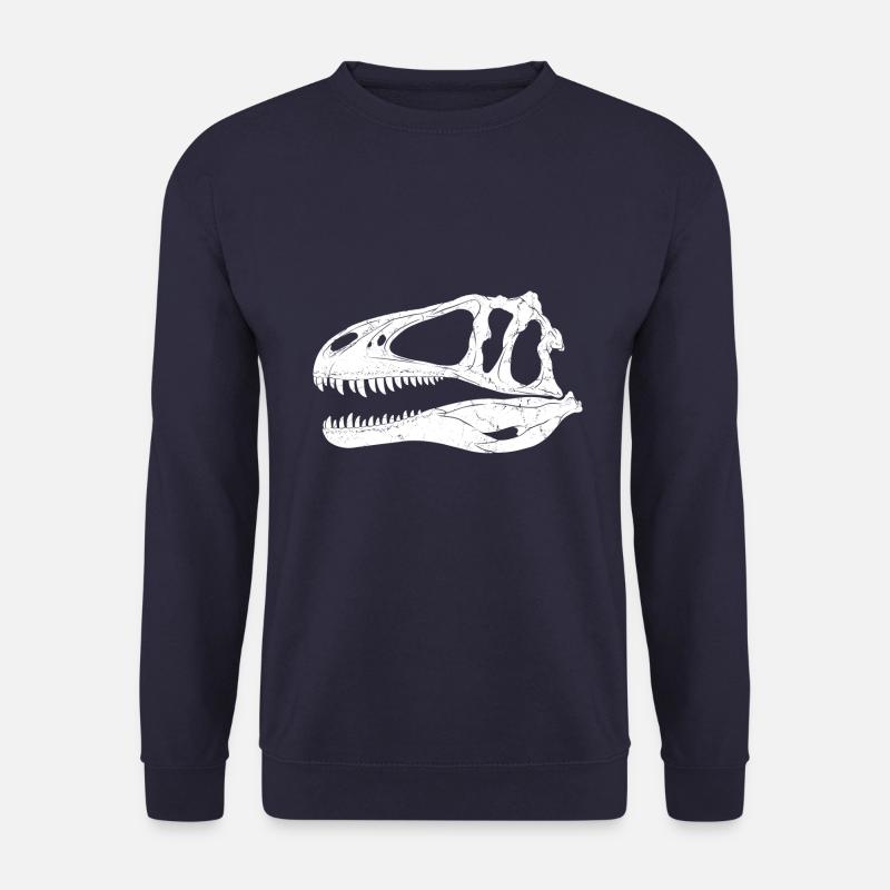 Acrocanthosaurus Fossilschädel - Unisex Pullover - Navy