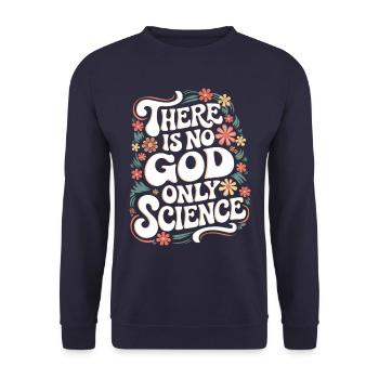 Atheismus Atheist Anti-Religion Agnostiker - Unisex Pullover - Navy - Vorne - Alina (178cm) & Michal (187cm)