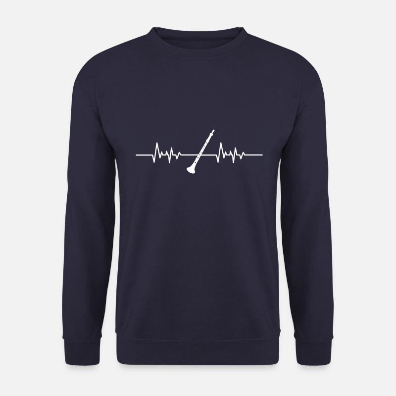 Klarinette Herzschlag Herzlinie - Unisex Pullover - Navy