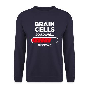 Brain Cells Loading - Unisex Sweatshirt - navy - Front - Alina (178cm) & Michal (187cm)