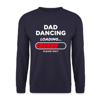 Papa tanzen Loading - Unisex Pullover - Navy - Vorne - Alina (178cm) & Michal (187cm)