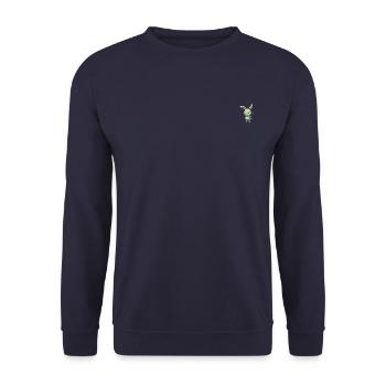 Green Bunny - Unisex Pullover - Navy - Vorne - Alina (178cm) & Michal (187cm)