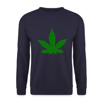 weed - Unisex Sweatshirt - navy - Front - Alina (178cm) & Michal (187cm)