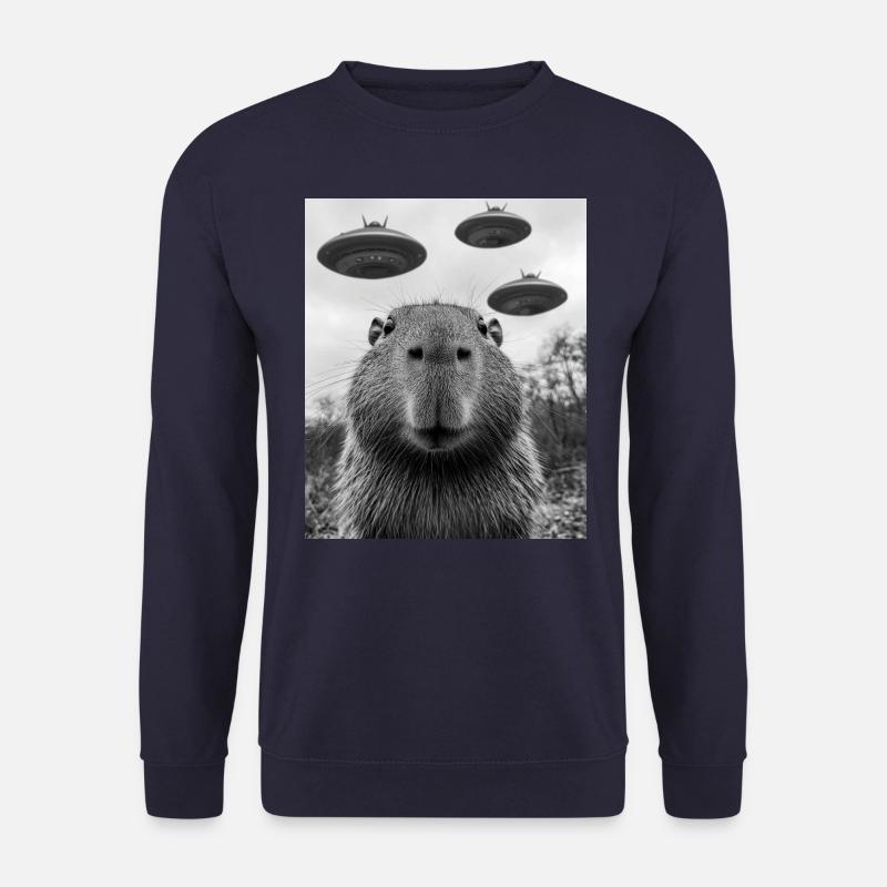 Capybara UFO Aliens - Unisex Sweatshirt - navy