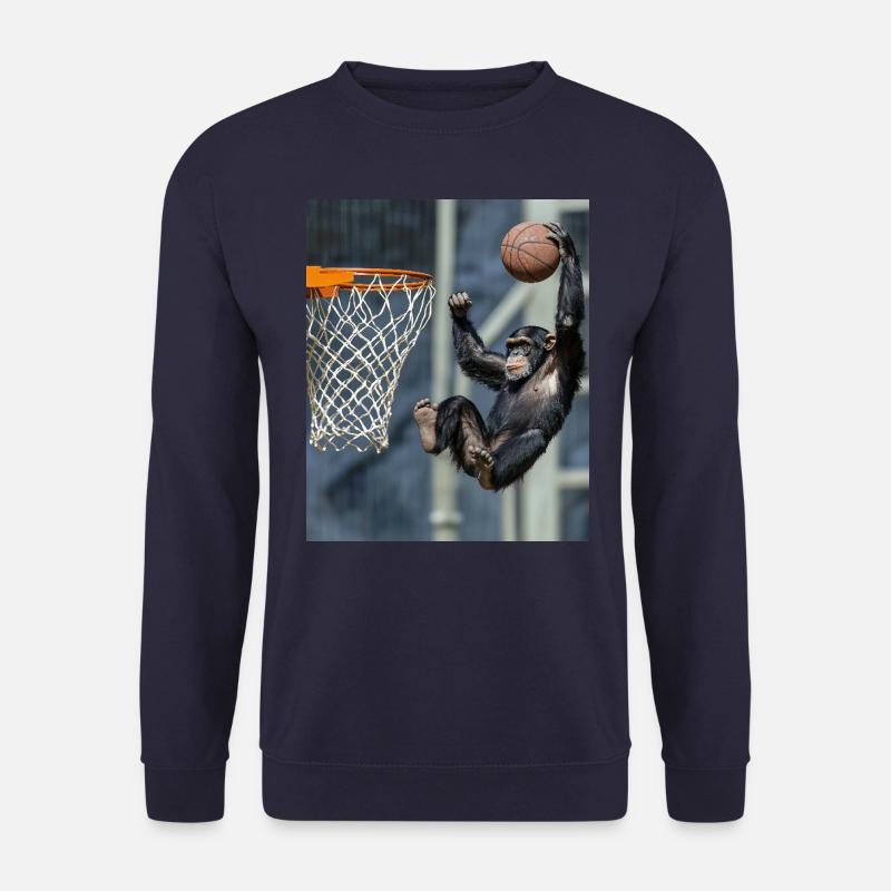 Schimpanse Basketball - Unisex Pullover - Navy