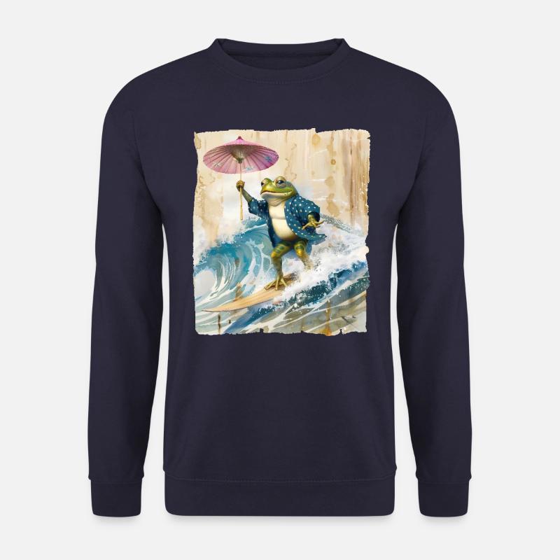 Frog Surfing - Unisex Sweatshirt - navy