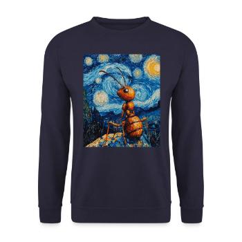 Ameise - Unisex Pullover - Navy - Vorne - Alina (178cm) & Michal (187cm)