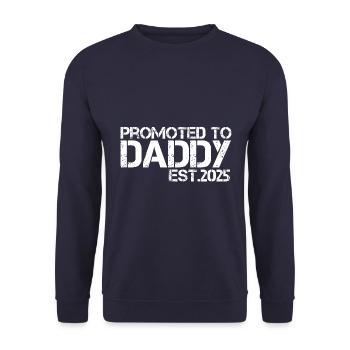 Father-to-be in 2025, I'll be a dad in 2025 - Unisex Sweatshirt - navy - Front - Alina (178cm) & Michal (187cm)