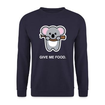 Hungry koala baby on the tree - gift idea - Unisex Sweatshirt - navy - Front - Alina (178cm) & Michal (187cm)