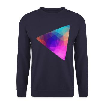 Triangle colorful - Unisex Sweatshirt - navy - Front - Alina (178cm) & Michal (187cm)