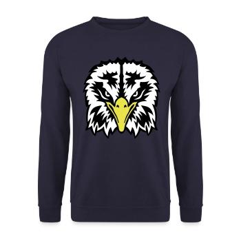 eagle head eyes feroce 102 - Unisex Sweatshirt - navy - Front - Alina (178cm) & Michal (187cm)
