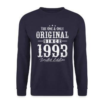 Original depuis 1993 - Sweat-shirt Unisexe - marine - Devant - Alina (178cm) & Michal (187cm)