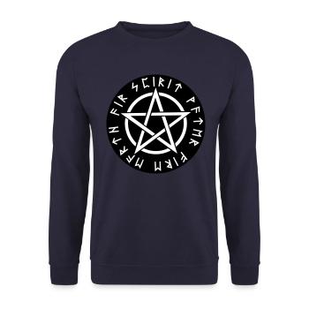 Pentagram - Unisex Sweatshirt - navy - Front - Alina (178cm) & Michal (187cm)