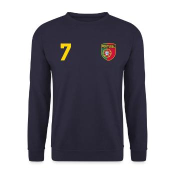 Portugal - Unisex Pullover - Navy - Vorne - Alina (178cm) & Michal (187cm)