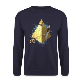 Gold illuminati - Unisex Pullover - Navy - Vorne - Alina (178cm) & Michal (187cm)