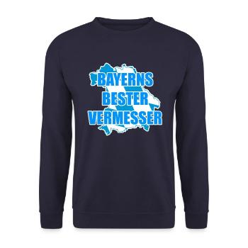 Gut Besser Vermesser Vermessungsingenieur Spruch - Unisex Pullover - Navy - Vorne - Alina (178cm) & Michal (187cm)