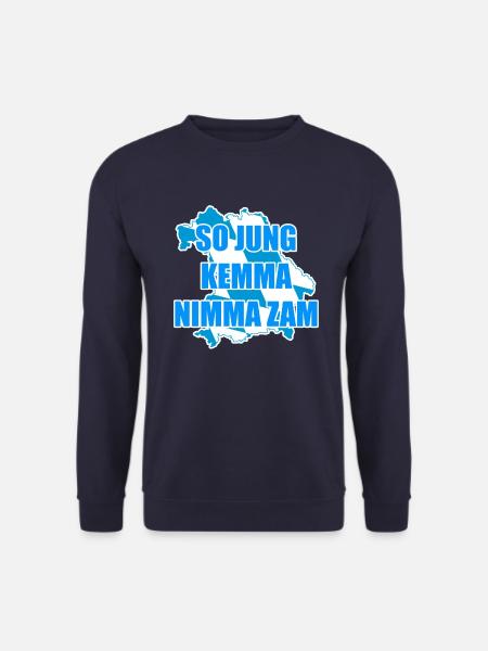 Bayern bayrischer Spruch Sprüche - Unisex Pullover - Navy