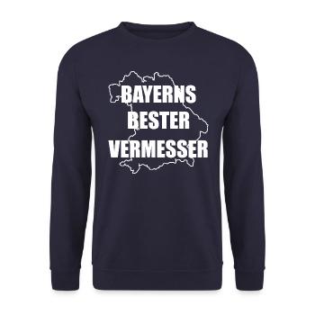 Gut Besser Vermesser Vermessungsingenieur Spruch - Unisex Pullover - Navy - Vorne - Alina (178cm) & Michal (187cm)