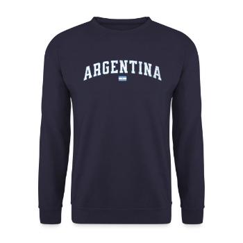 Argentine, Argentine, J’aime l’Argentine - Sweat-shirt Unisexe - marine - Devant - Alina (178cm) & Michal (187cm)