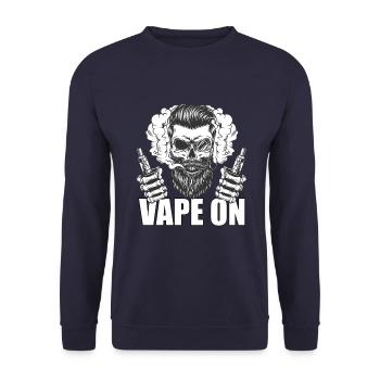 Vape On - Unisex Sweatshirt - navy - Front - Alina (178cm) & Michal (187cm)