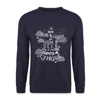 Vêtements religieux et chrétiens - Sweat-shirt Unisexe - marine - Devant - Alina (178cm) & Michal (187cm)