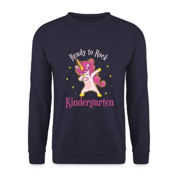 Rock nursery - Unisex Sweatshirt - navy - Front - Alina (178cm) & Michal (187cm)