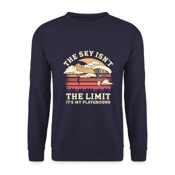 Paragliding Sky Limit - Unisex Pullover - Navy - Vorne - Alina (178cm) & Michal (187cm)