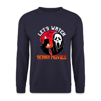 Watch Scary Movies - Unisex Pullover - Navy - Vorne - Alina (178cm) & Michal (187cm)