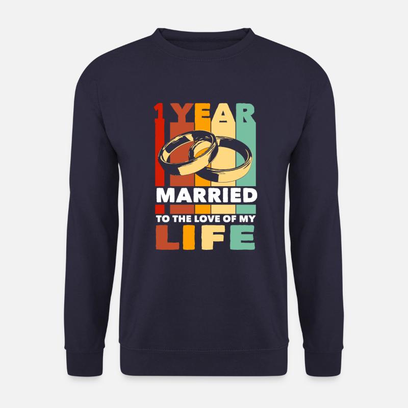 1 Year Married - Unisex Pullover - Navy