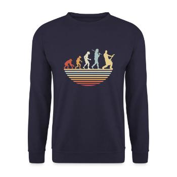 Évolution de la guitare basse - Sweat-shirt Unisexe - marine - Devant - Alina (178cm) & Michal (187cm)