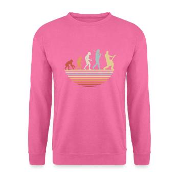 Évolution de la guitare basse - Sweat-shirt Unisexe - rose - Devant
