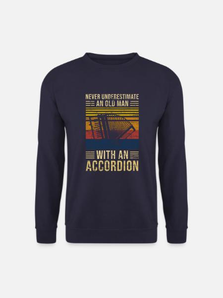 Accordion Underestimate Old Man - Unisex Pullover - Navy