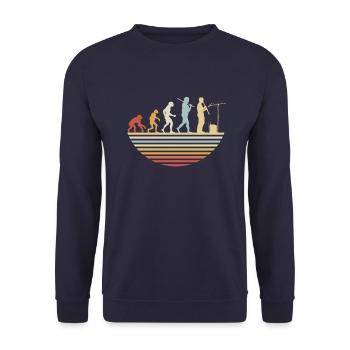 Clarinet Evolution - Unisex Pullover - Navy - Vorne - Alina (178cm) & Michal (187cm)