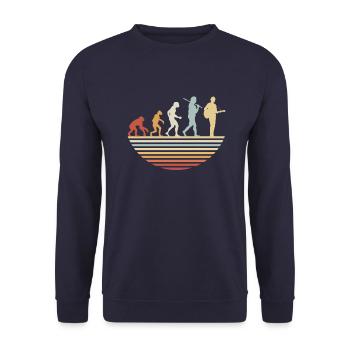 Guitar evolution - Unisex Sweatshirt - navy - Front - Alina (178cm) & Michal (187cm)