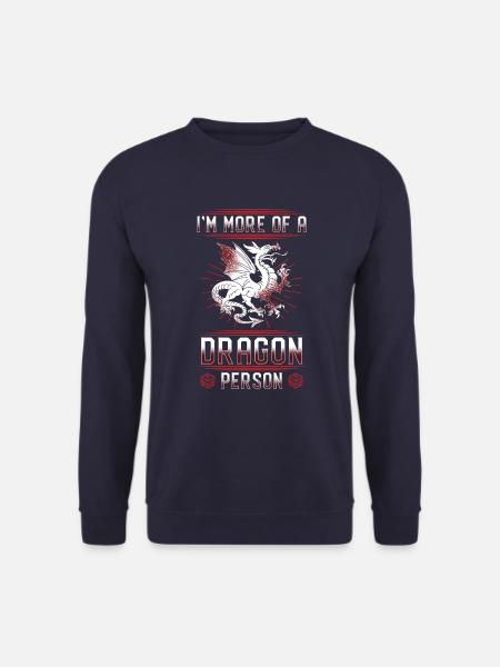 Chez More of A Dragon Person - Sweat-shirt Unisexe - marine