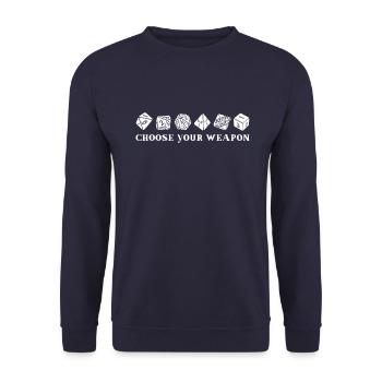 Choose Your Weapon - Unisex Pullover - Navy - Vorne - Alina (178cm) & Michal (187cm)