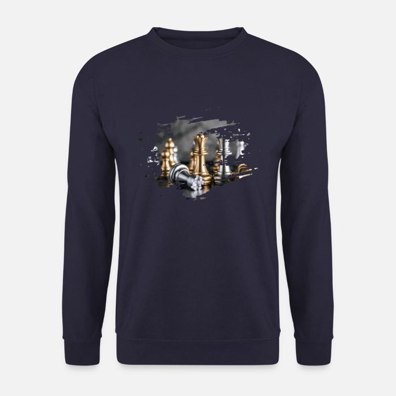 Jeu d'échecs découpé - Sweat-shirt Unisexe - marine