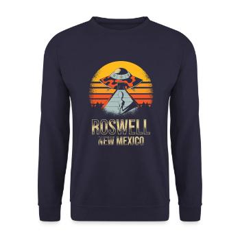 Roswell New Mexico UFO extraterrestre - Sweat-shirt Unisexe - marine - Devant - Alina (178cm) & Michal (187cm)