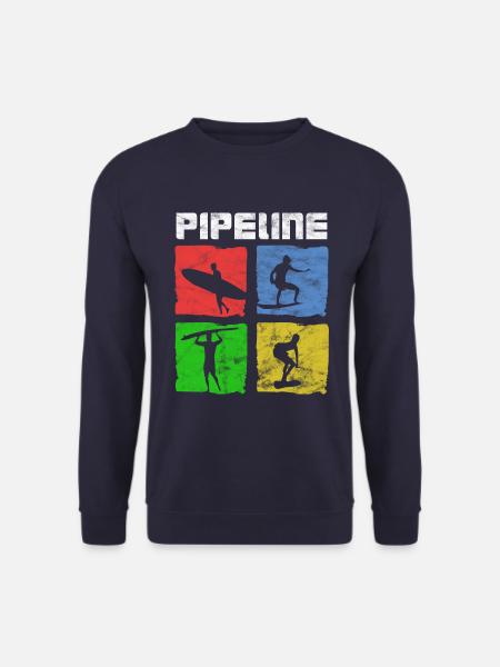 Surfen für Surfer Vintage Pipeline Geschenkidee - Unisex Pullover - Navy